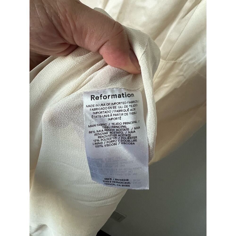 Reformation Payton Satin Dress in Fior Di Latte - new with tags - Picture 7 of 8